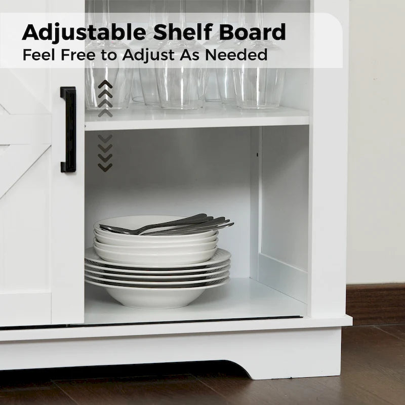 Buffetschrank als Kaffeebar im Landhausstil, Küchenbuffet und Sideboard für Esszimmer, Wohnzimmer und Eingangsbereich
