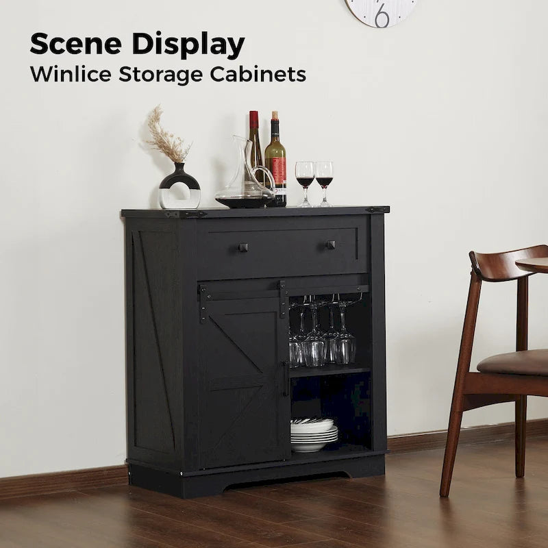 Buffetschrank als Kaffeebar im Landhausstil, Küchenbuffet und Sideboard für Esszimmer, Wohnzimmer und Eingangsbereich