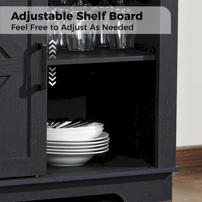 Buffetschrank als Kaffeebar im Landhausstil, Küchenbuffet und Sideboard für Esszimmer, Wohnzimmer und Eingangsbereich