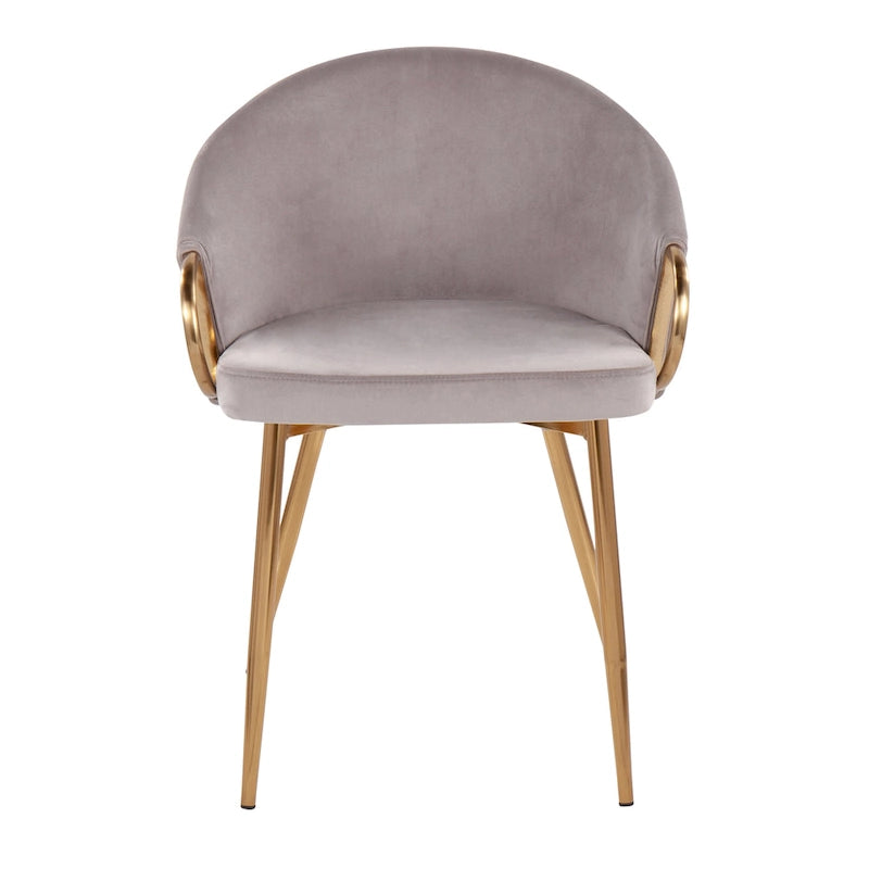 Silver Orchid Battista elbűvölő, aranyszínű kárpitozott szék – N/A