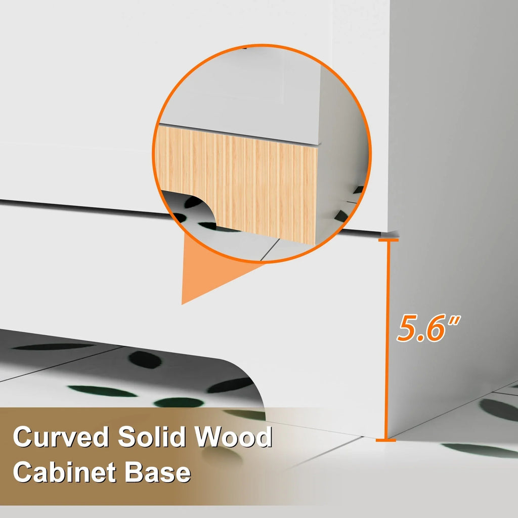 Wavy Line badkamermeubelset van 30/36/48 inch met wastafel en kraan
