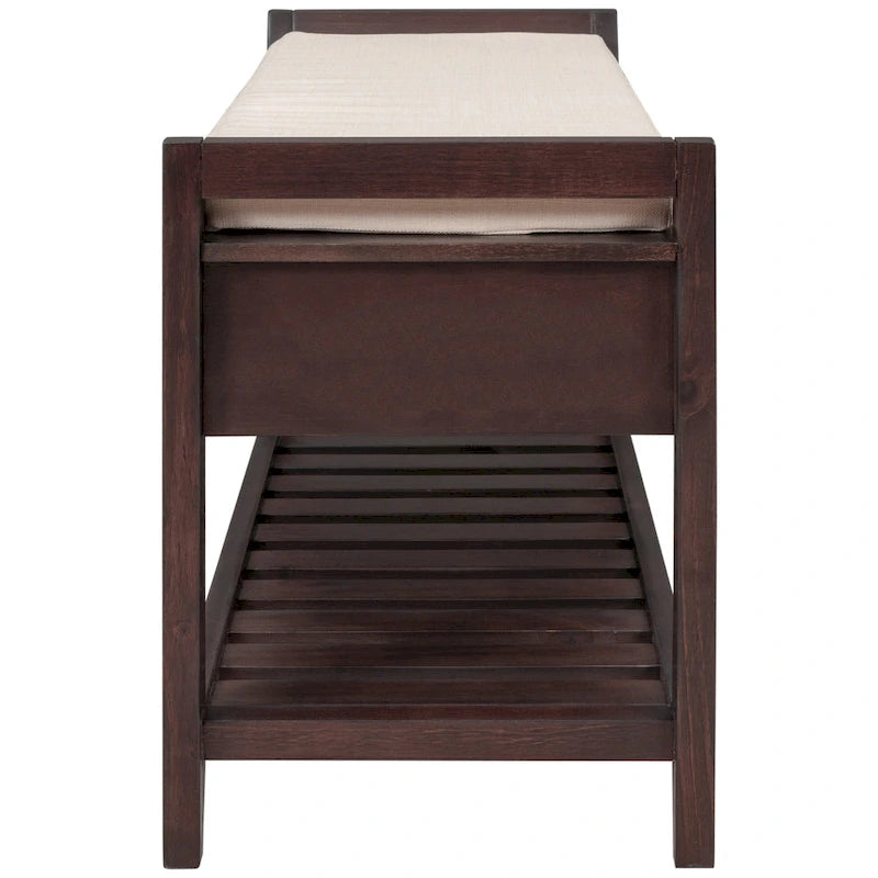 Panca contenitore per ingresso con seduta imbottita e cassetti - 39L x 14W x 19.8H