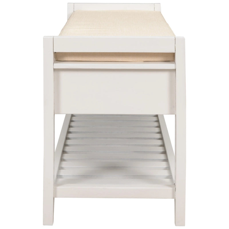 Panca contenitore per ingresso con seduta imbottita e cassetti - 39L x 14W x 19.8H