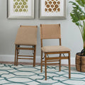 Ensemble de 2 chaises de salle à manger pliantes Imperial en bois et corde