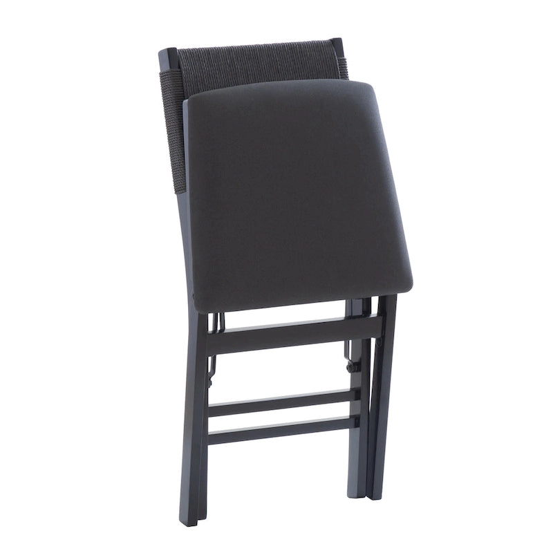 Ensemble de 2 chaises de salle à manger pliantes Imperial en bois et corde