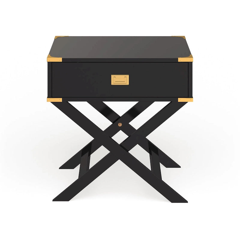 Yore kortárs, 24 hüvelykes, tömörfa, 1 fiókos oldalasztal a Furniture of Americától