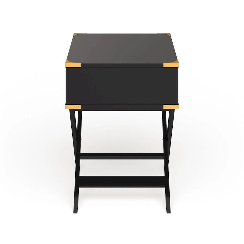 Yore kortárs, 24 hüvelykes, tömörfa, 1 fiókos oldalasztal a Furniture of Americától