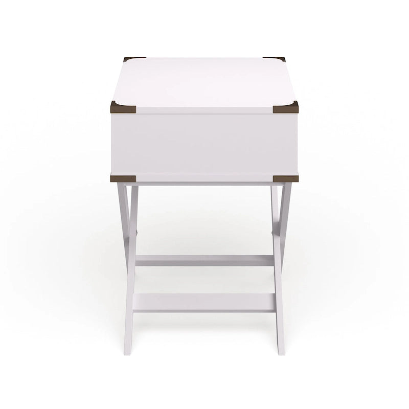 Yore kortárs, 24 hüvelykes, tömörfa, 1 fiókos oldalasztal a Furniture of Americától