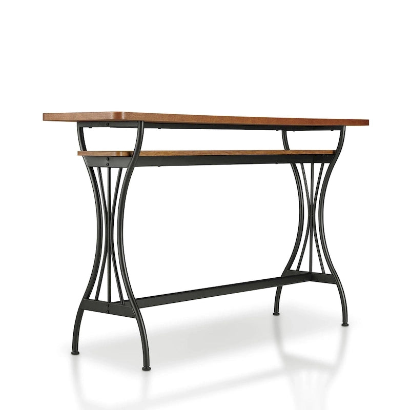 DH BASIC industriële tafel van 60 inch met metalen blad op counterhoogte en 1 plank, van Denhour