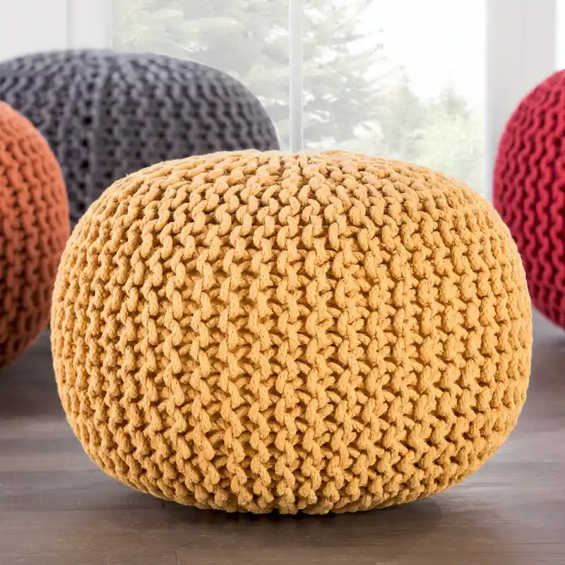 Spectrum Pouf, strukturierter runder Pouf