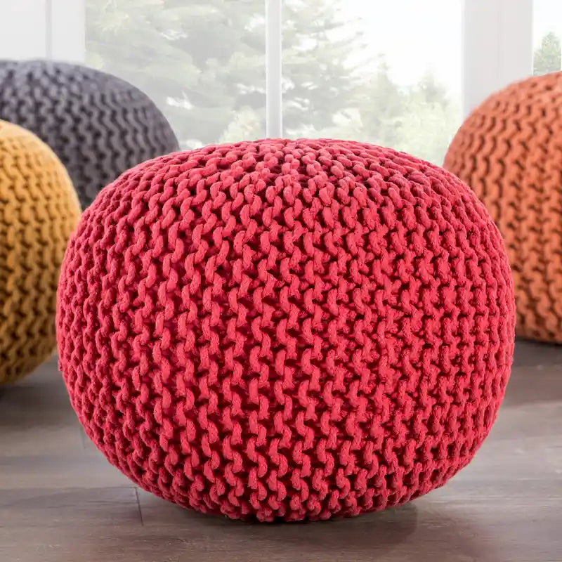 Spectrum Pouf, strukturierter runder Pouf