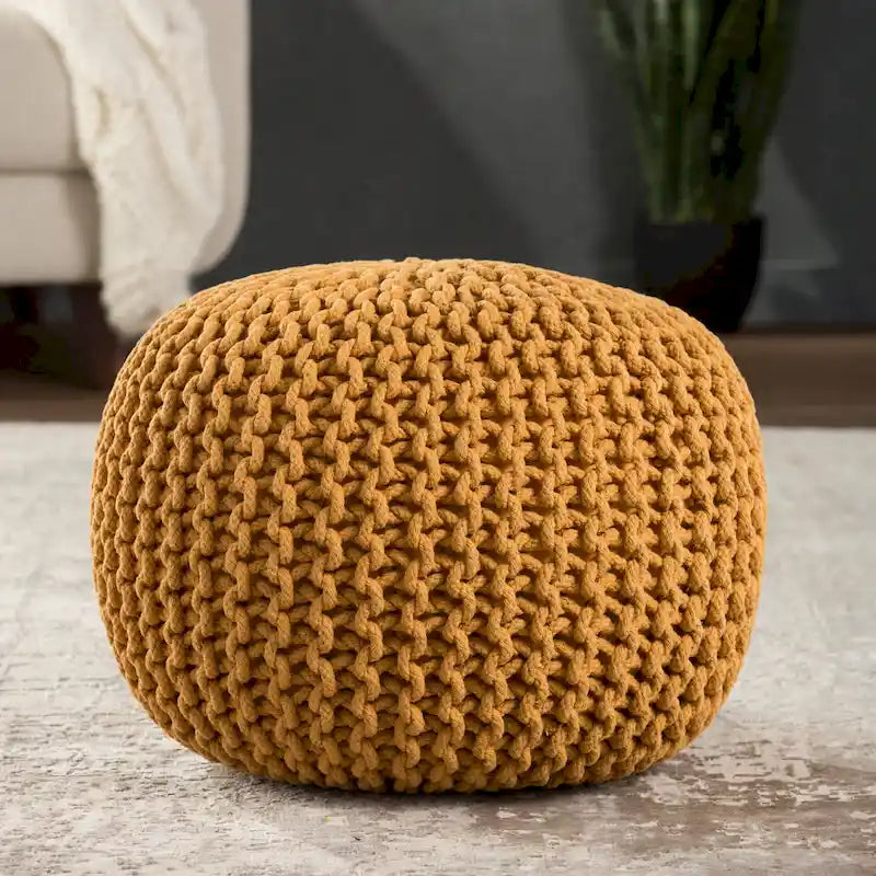 Spectrum Pouf, strukturierter runder Pouf