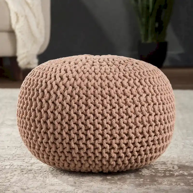 Spectrum Pouf, strukturierter runder Pouf