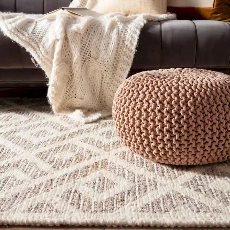 Spectrum Pouf, strukturierter runder Pouf
