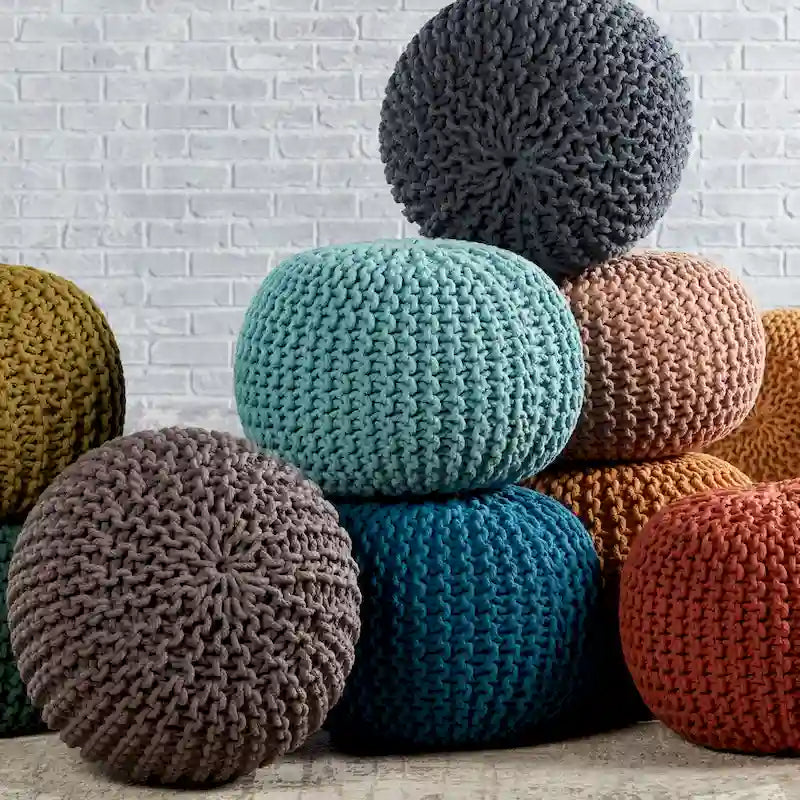 Spectrum Pouf, strukturierter runder Pouf