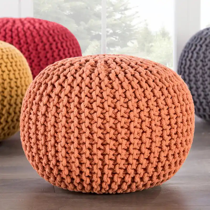 Spectrum Pouf, strukturierter runder Pouf