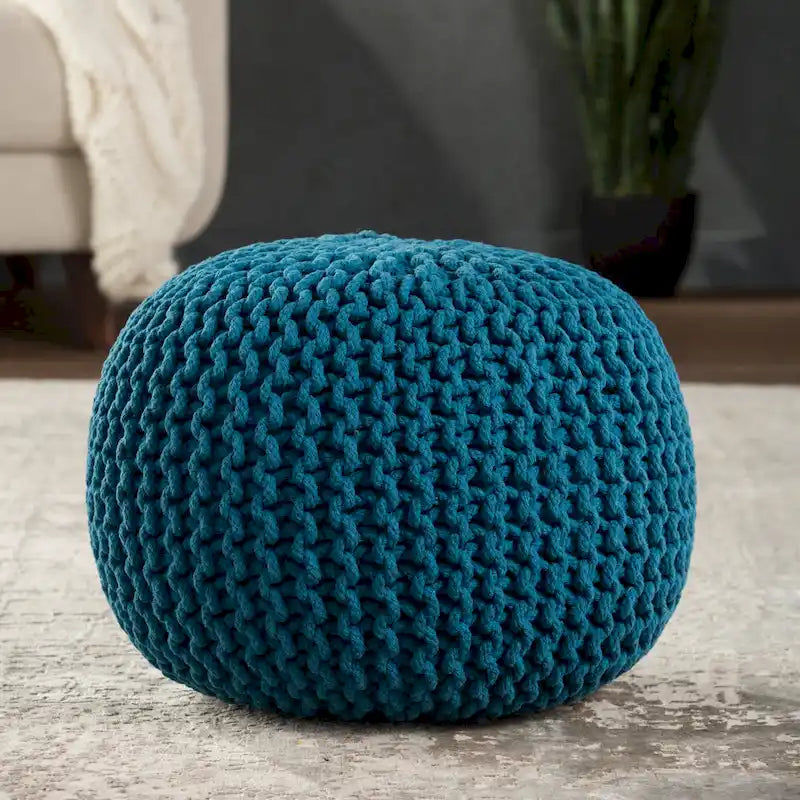Spectrum Pouf, strukturierter runder Pouf