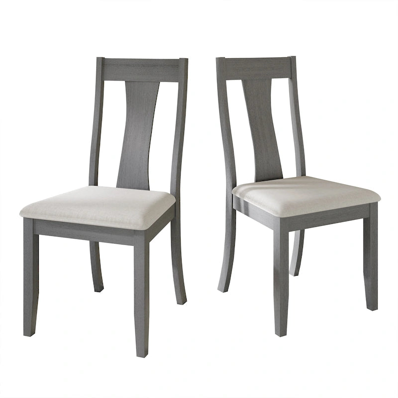 CraftPorch Esszimmerstühle aus Holz im Vintage-Stil (2er-Set) – N/A