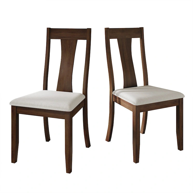 Sillas de comedor de madera de estilo vintage CraftPorch (juego de 2) - N/A