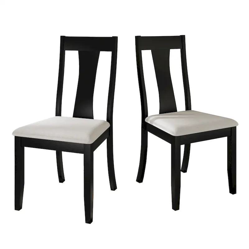 Sillas de comedor de madera de estilo vintage CraftPorch (juego de 2) - N/A