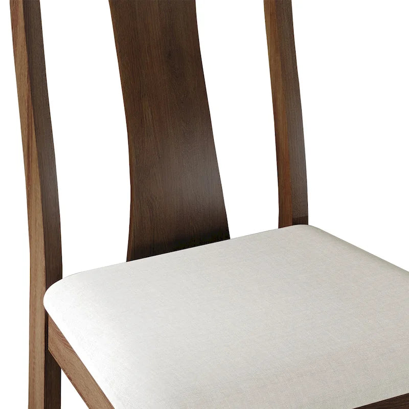 CraftPorch Esszimmerstühle aus Holz im Vintage-Stil (2er-Set) – N/A