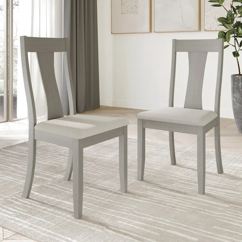 CraftPorch Esszimmerstühle aus Holz im Vintage-Stil (2er-Set) – N/A