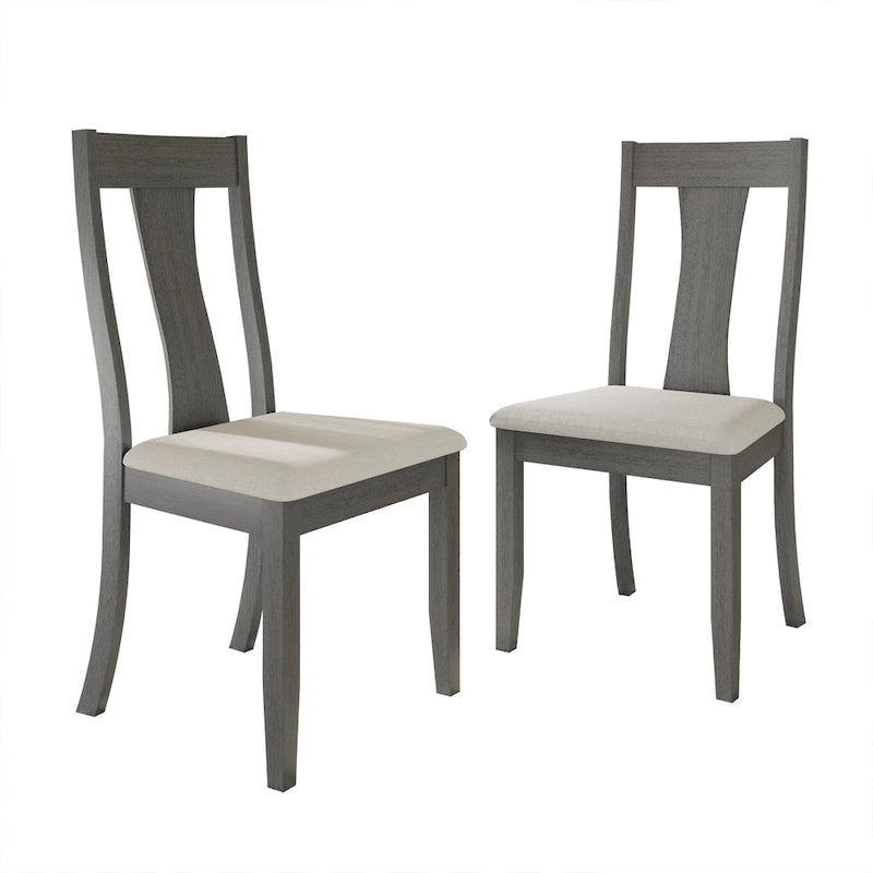 CraftPorch Esszimmerstühle aus Holz im Vintage-Stil (2er-Set) – N/A