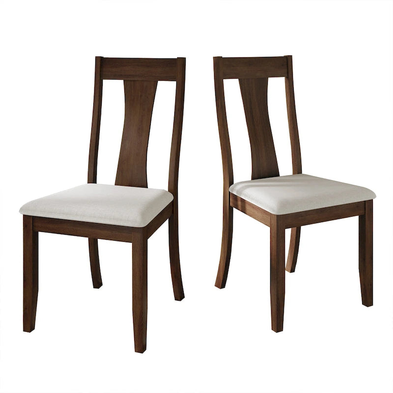 CraftPorch Esszimmerstühle aus Holz im Vintage-Stil (2er-Set) – N/A