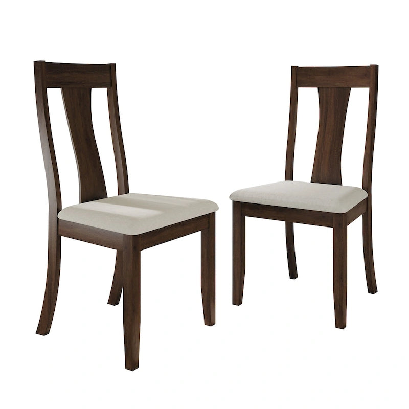CraftPorch Esszimmerstühle aus Holz im Vintage-Stil (2er-Set) – N/A