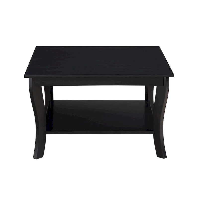 Table basse carrée American Heritage de Convenience Concepts avec étagère
