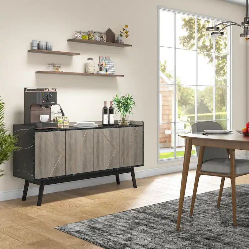 Küchen-Sideboard, Buffetschrank und Buffet-Tisch mit Stauraum