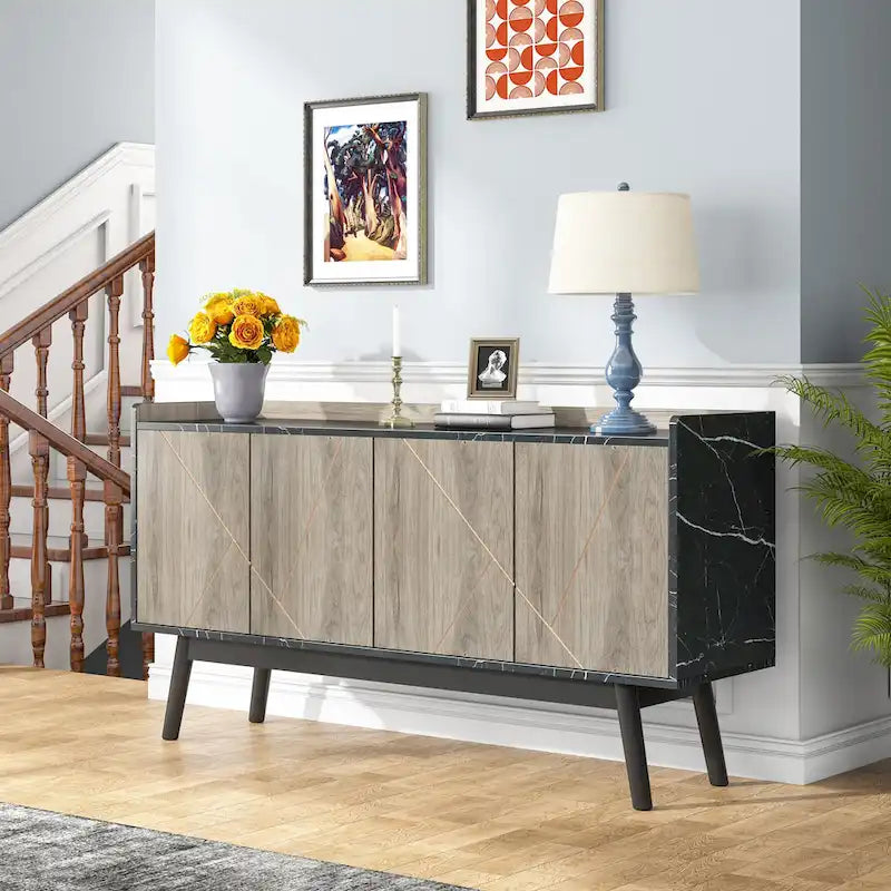 Küchen-Sideboard, Buffetschrank und Buffet-Tisch mit Stauraum