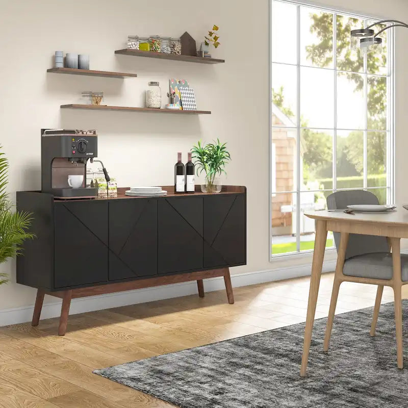Küchen-Sideboard, Buffetschrank und Buffet-Tisch mit Stauraum