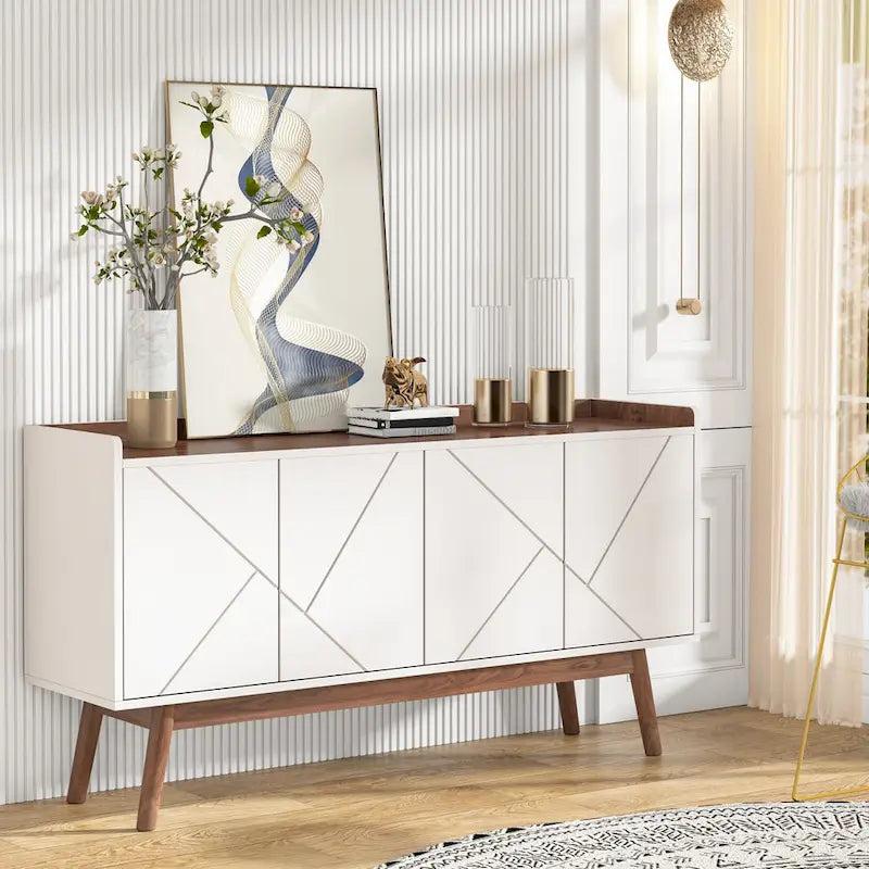 Küchen-Sideboard, Buffetschrank und Buffet-Tisch mit Stauraum