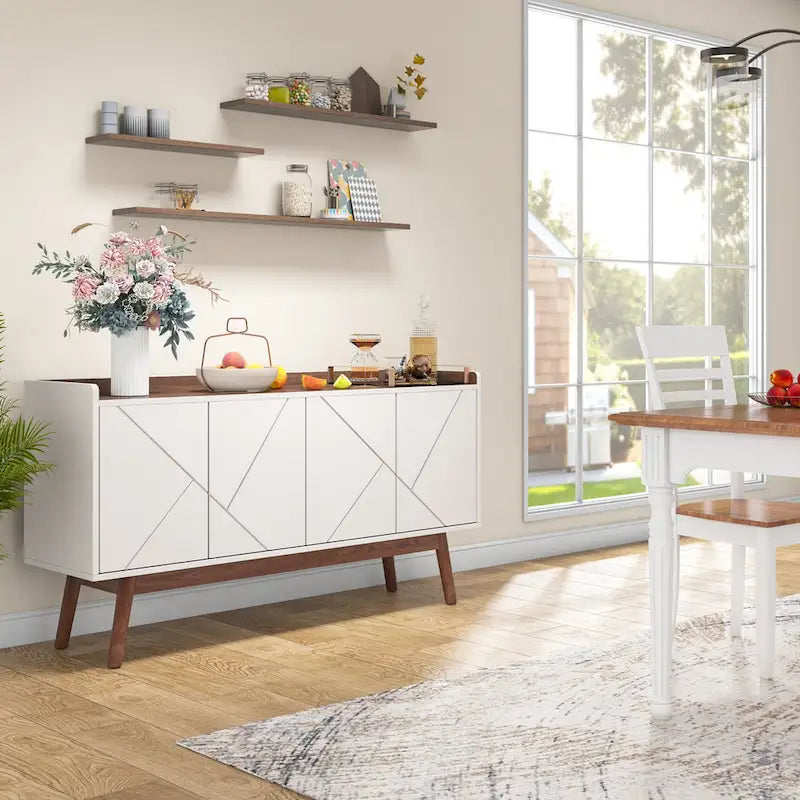 Küchen-Sideboard, Buffetschrank und Buffet-Tisch mit Stauraum