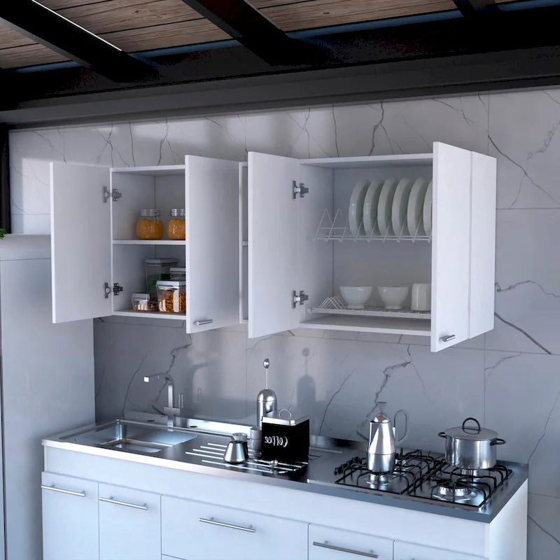 FM Furniture Winslow 150 Duvar Dolabı, Dört Kapaklı