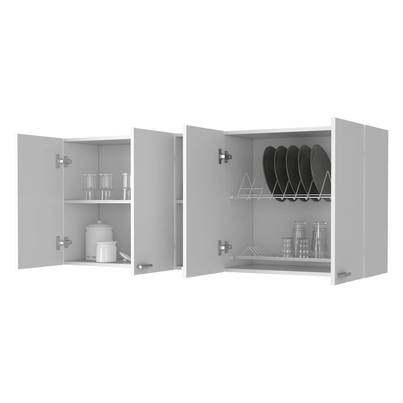 FM Furniture Winslow 150 Duvar Dolabı, Dört Kapaklı