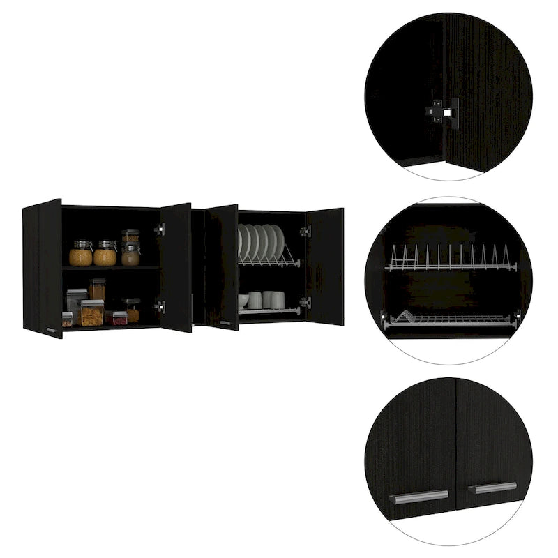 FM Furniture Winslow 150 Duvar Dolabı, Dört Kapaklı