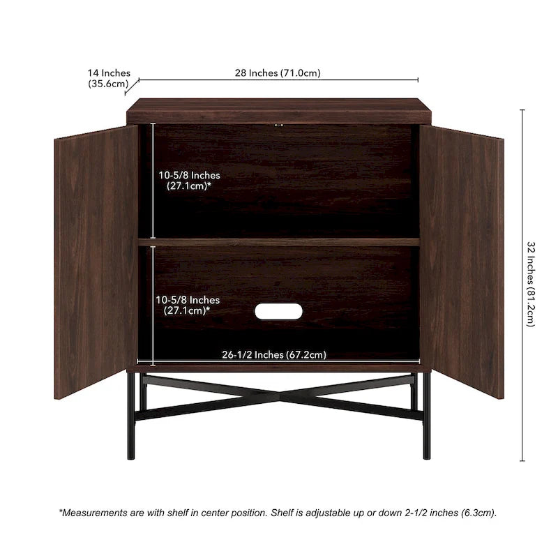 Armario decorativo rectangular Brighton de 28 de ancho - 28 de ancho