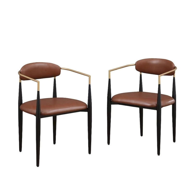 Morden Fort moderne Bouclé-Esszimmerstühle, Samt-Armlehnstühle, 2er-Set