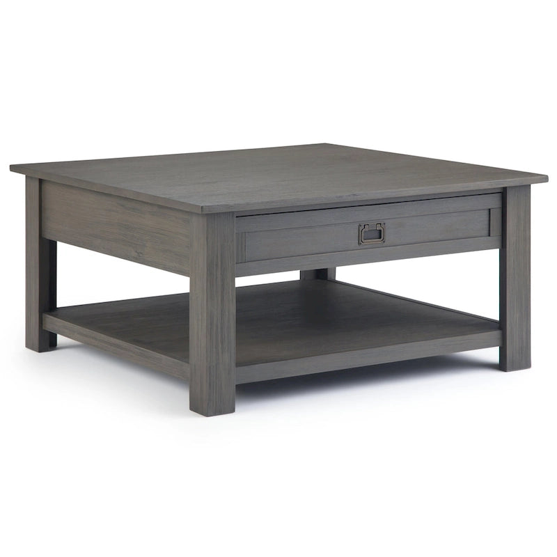 WYNDENHALL Garret vierkante rustieke salontafel van massief acaciahout, 38 inch breed - 38 W x 38 D x 19 H