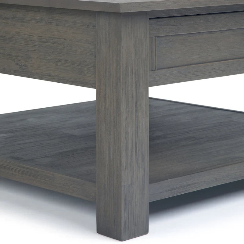 WYNDENHALL Garret vierkante rustieke salontafel van massief acaciahout, 38 inch breed - 38 W x 38 D x 19 H