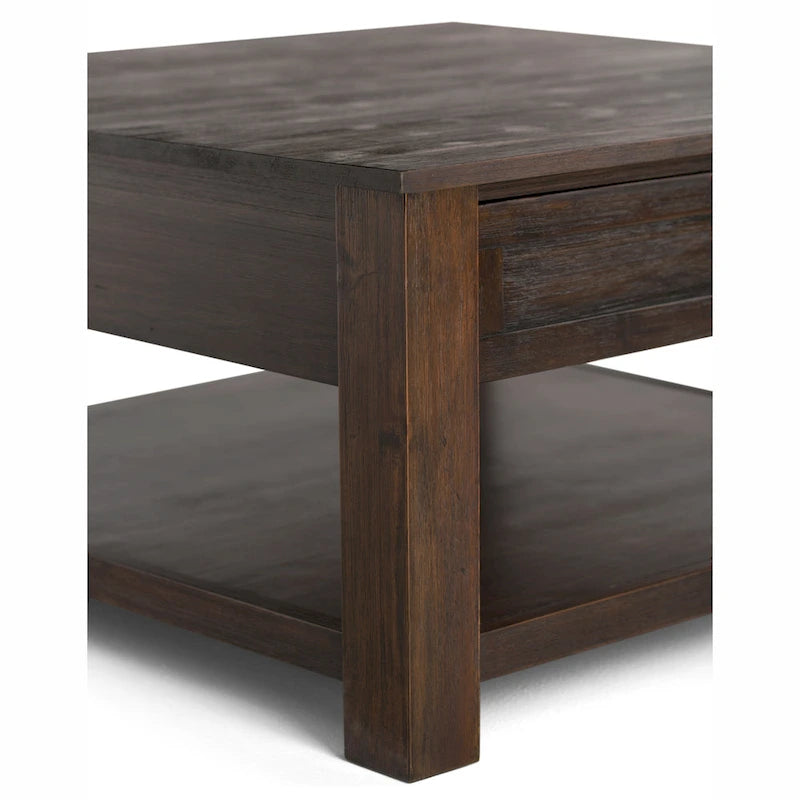 WYNDENHALL Garret vierkante rustieke salontafel van massief acaciahout, 38 inch breed - 38 W x 38 D x 19 H