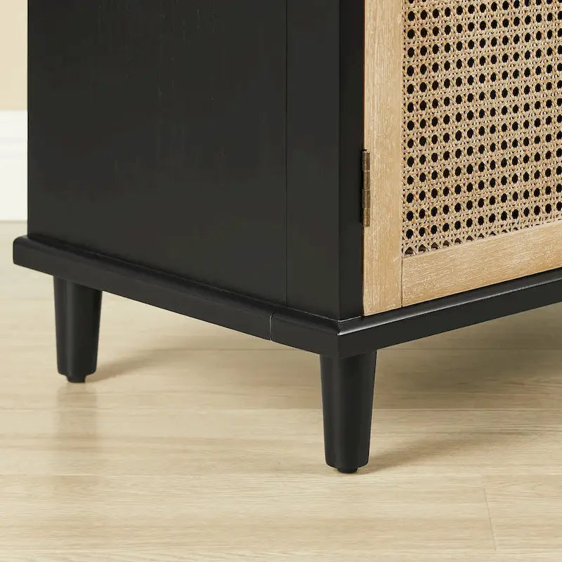 Art Leon dekorativer Schrank aus gewebtem Rattan und Korbgeflecht