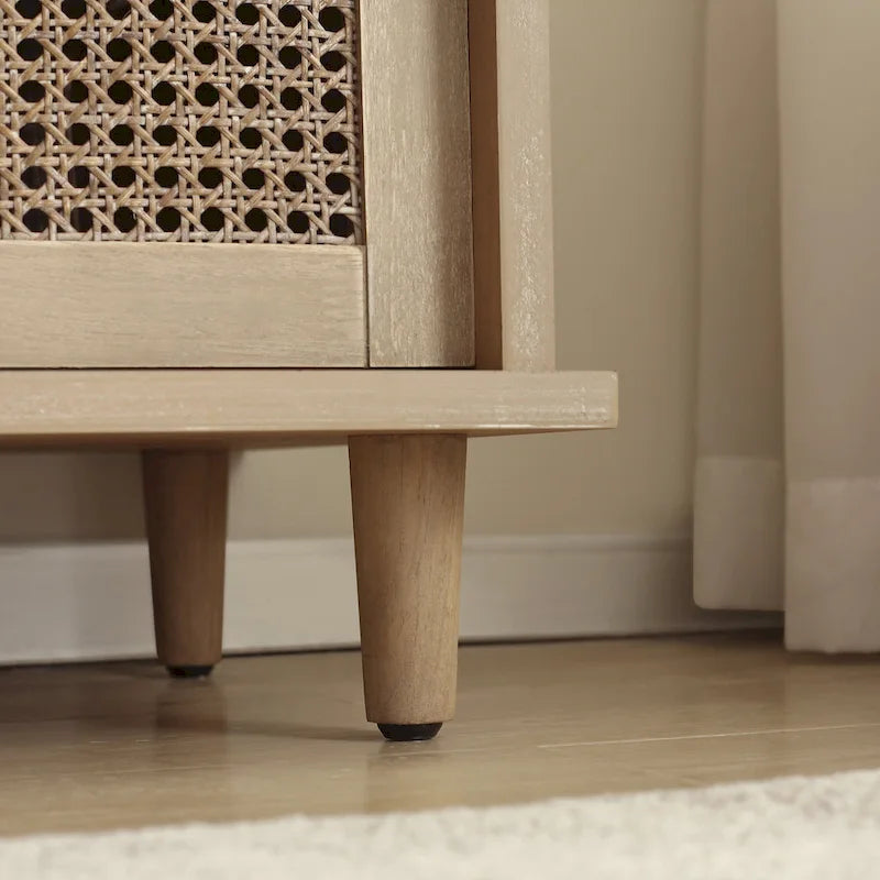 Art Leon dekorativer Schrank aus gewebtem Rattan und Korbgeflecht