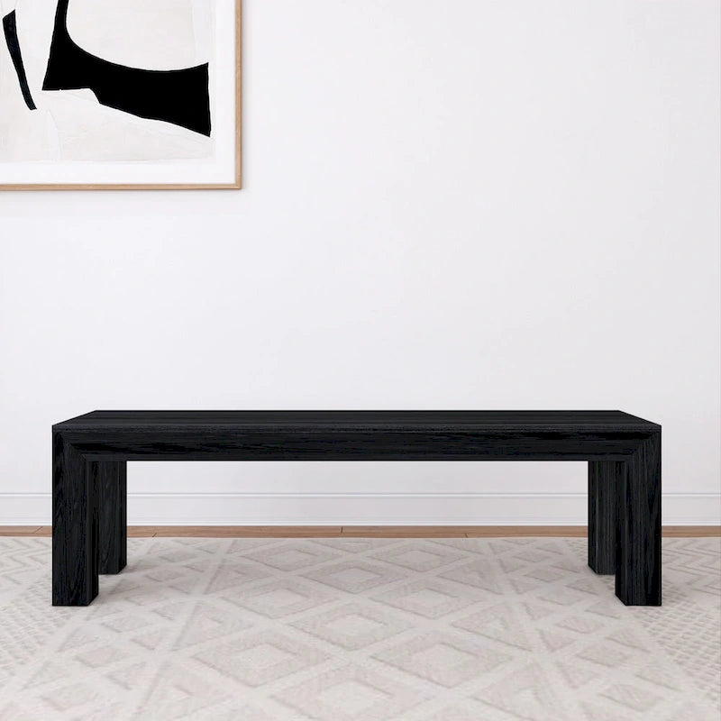 Plank and Beam Solid Wood Modern Dining Bench - 61