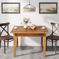 Vierkante rustieke eettafel in landelijke stijl met poten van massief hout - 39.4D x 39.4W x 30H