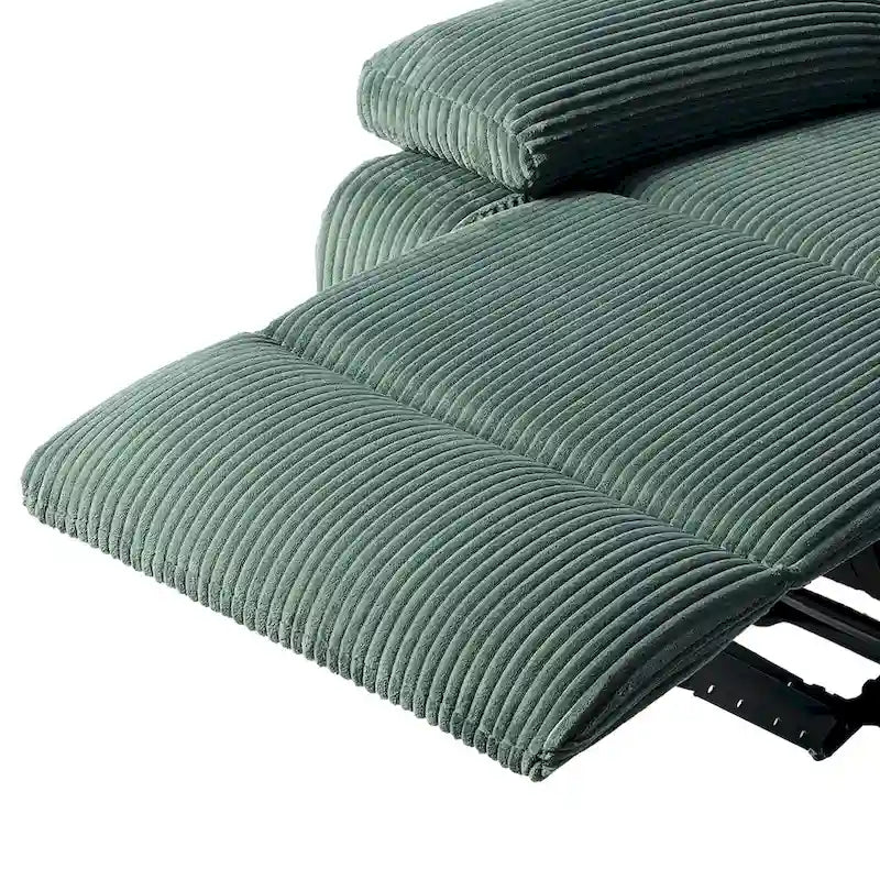 Poltrona reclinabile manuale con schienale ribaltabile e rivestimento in similpelle vegana