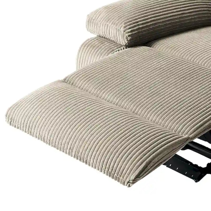Poltrona reclinabile manuale con schienale ribaltabile e rivestimento in similpelle vegana