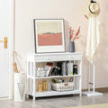 Table console HOMCOM avec tiroirs et 2 étagères, table de canapé moderne pour entrée, salon ou chambre